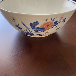 Tiffany Fine China 9”x3.5”  Flowered Bowl