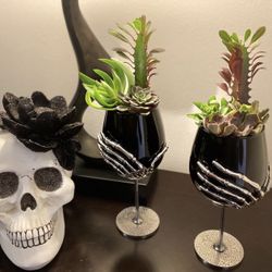 Halloween Succulents And Decorations