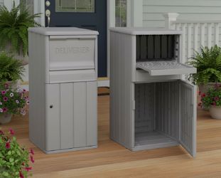 New Other Suncast 33.5-Gallon Capacity Package Delivery Box With Lock, Grey