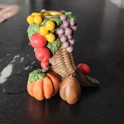 1 Cornucopia Candle Stick Thanksgiving Decor