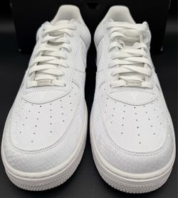 Nike Air Force 1 Sneakers White Snake Skin Kobe Bryant Logo