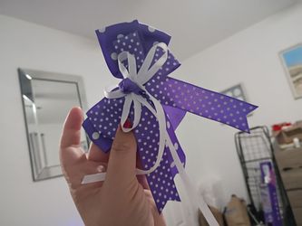 Purple polka dot ribbon