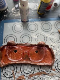Air Dry Clay Bear Glasses Holder