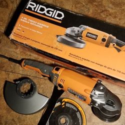 RIDGID 7IN HEAVY DUTY ANGLE GRINDER (NEW)