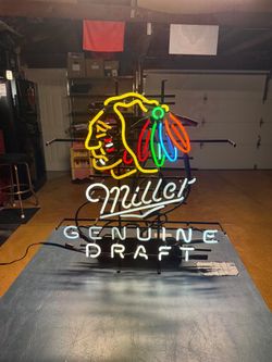 Blackhawks vintage Neon light