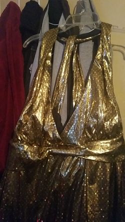 large dress gold