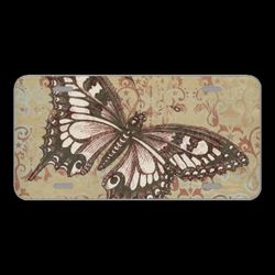 License Plate Novelty Car Front Butterfly Red Curl Red Pink