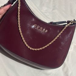 Guess Los Angeles Burgundy Shoulder Bag