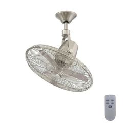 22 In. Indoor/Outdoor Brushed Nickel Oscillating Ceiling Fan With Remote Control