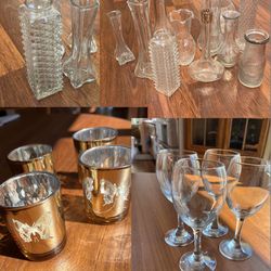 Wedding bundle: Vases, votives, and wine glasses