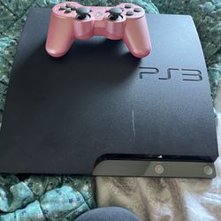 PS3 & Pink Controller 