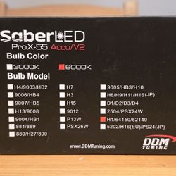 DDM Tuning H1 LED Headlight Bulbs – 6000K – New in Box
