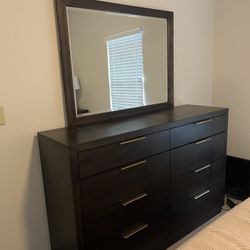 2 Column modern Dresser w/ Mirror  - 5 Months old