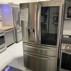 LG Stainless Steel 30 Cu. Ft. Smart Wi-Fi Enabled InstaView Door-in-Door Refrigerator 