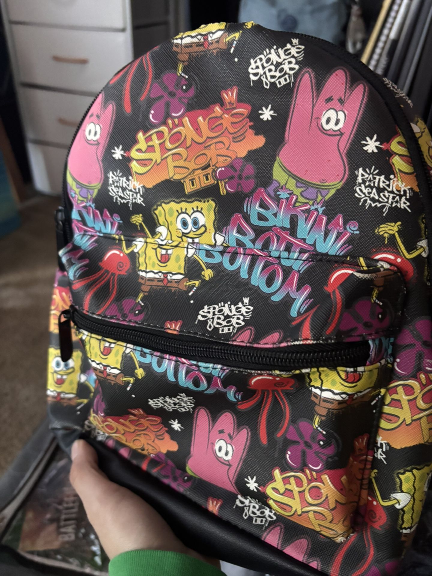SpongeBob Mini Lounge Backpack - Black | No Holds 