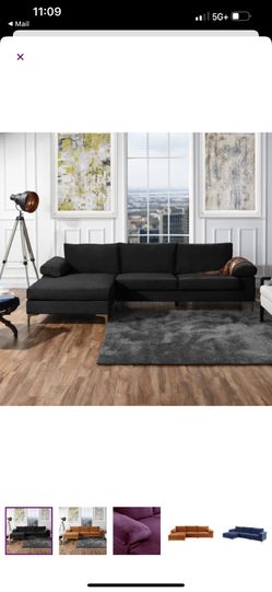 BLACK SECTION SOFA