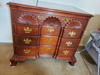 BEAUTIFUL VINTAGE CARVED WOOD DRESSER – $1,700