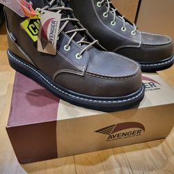 Avenger Men's Carbon Nano-fiber Safety Toe Work Boot 11.5 M