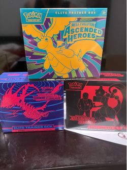 Pokemon etb ascended heroes, destined rivals, darkness ablaze
