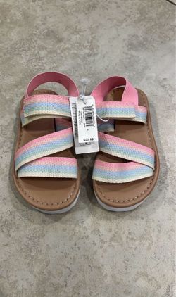 Old Navy Toddler Girl’s Strappy Rainbow Sandals, Size 7