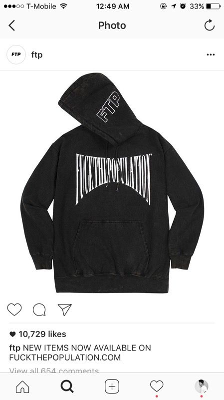 Ftp overdyed hoodie best sale