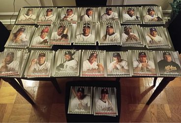 1997 Full Set of Donruss Studio Jumbo Portraits Baseball Cards Jeter, A-Rod, Griffey, Bonds