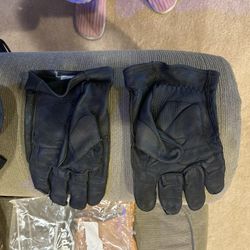 Black Leather Gloves, Size Xl