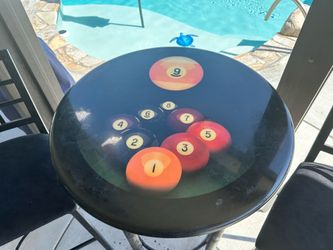 Bar top with stools
