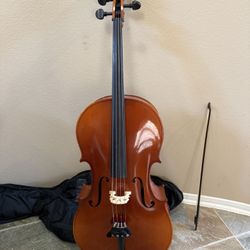 Cello With Case And Bow. 4/4