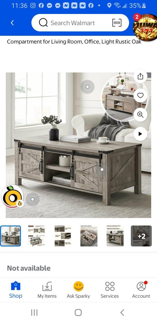 Rustic Barn Door Coffee Table