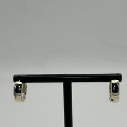 Sterling Silver Hoop Earrings Like New Condition Weighing 3.77 Grams Lovely