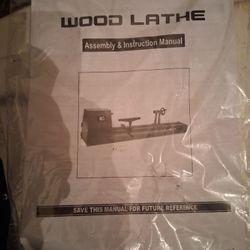 Wood Lathe With Assembly And Instructions Book