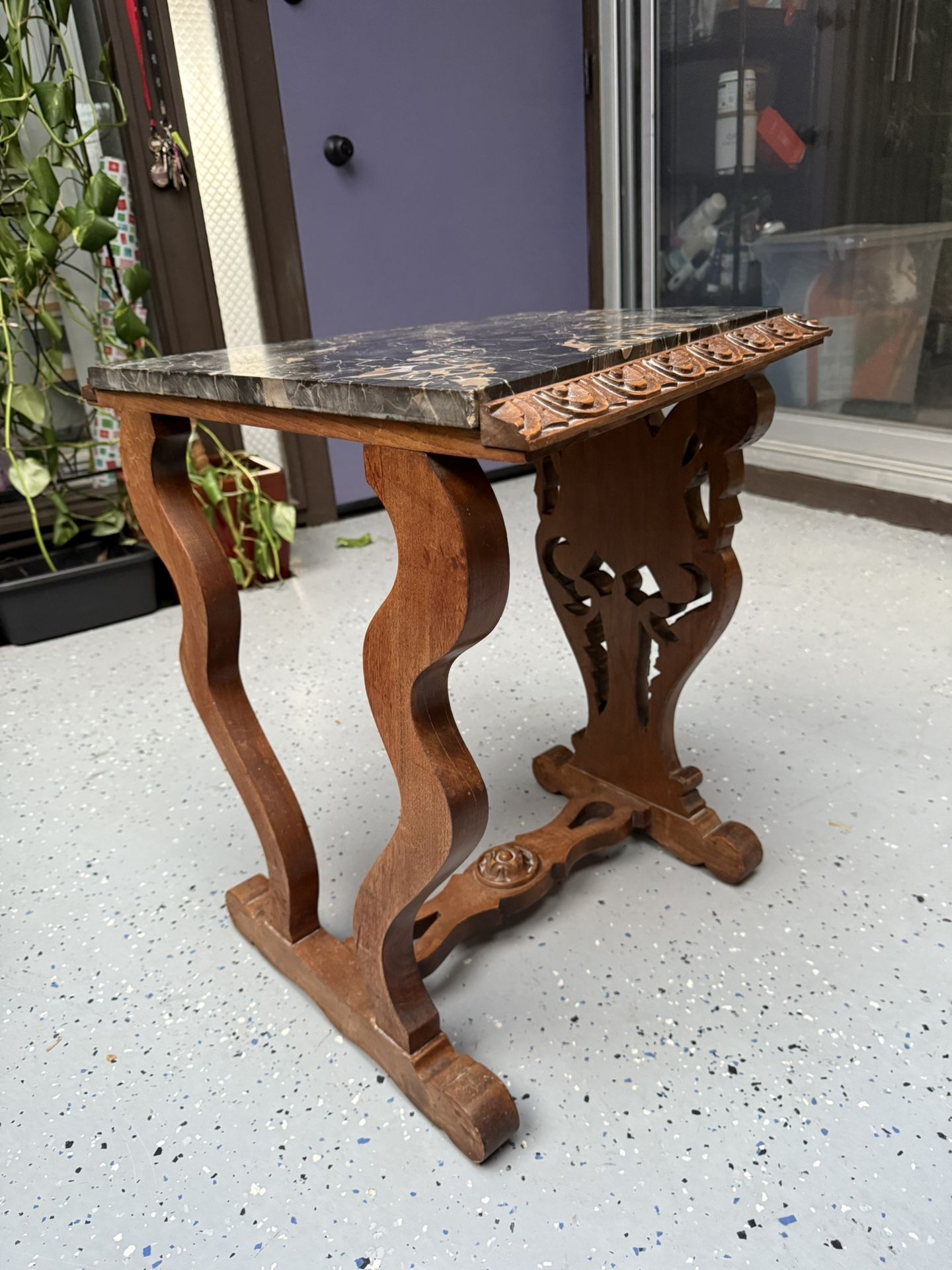 Antique Italian Renaissance Marble Side Table
