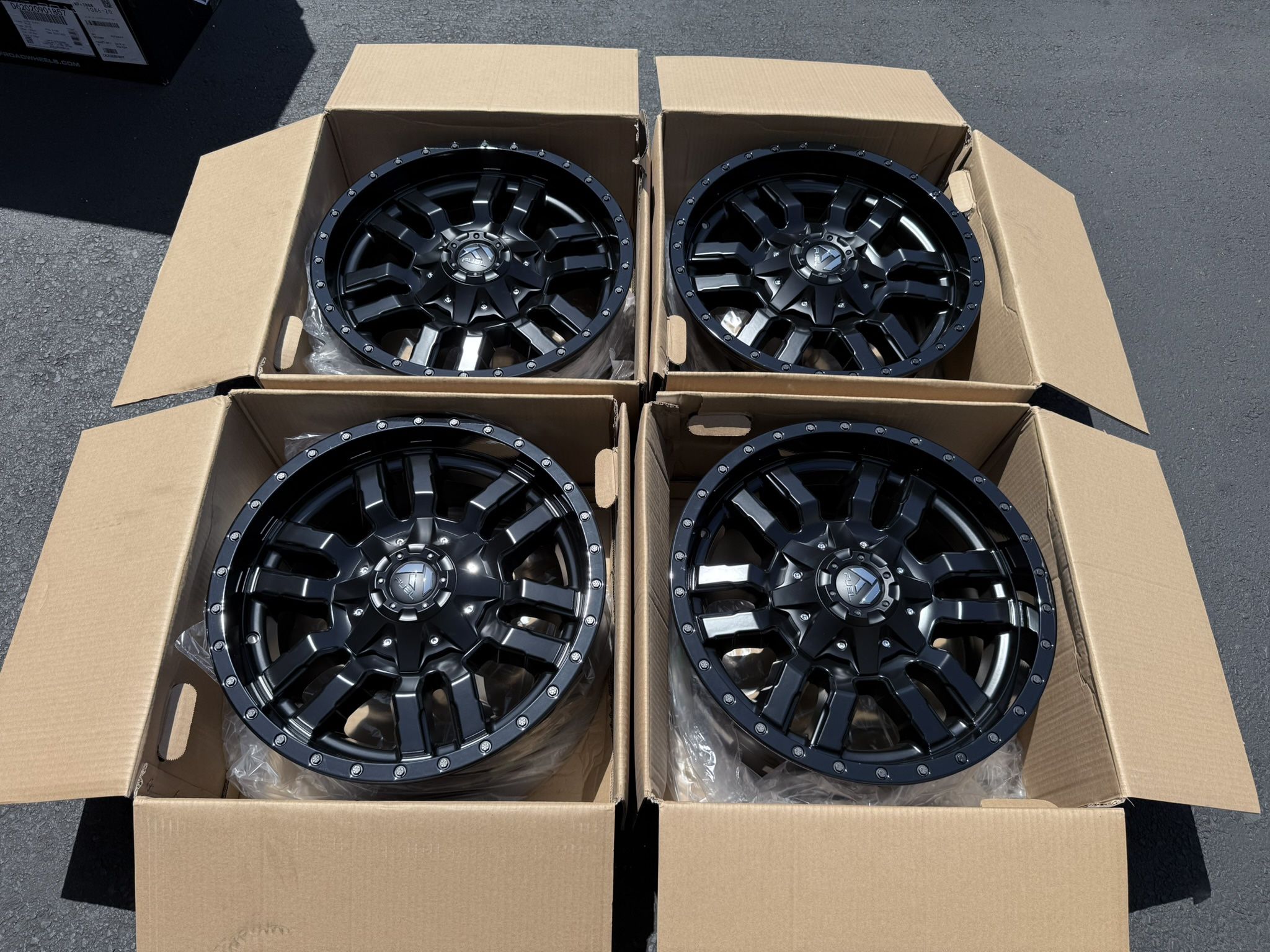 (4) 18” Fuel Wheels - Fuel Sledge D596 - $1300