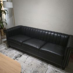 Black Leather Couch