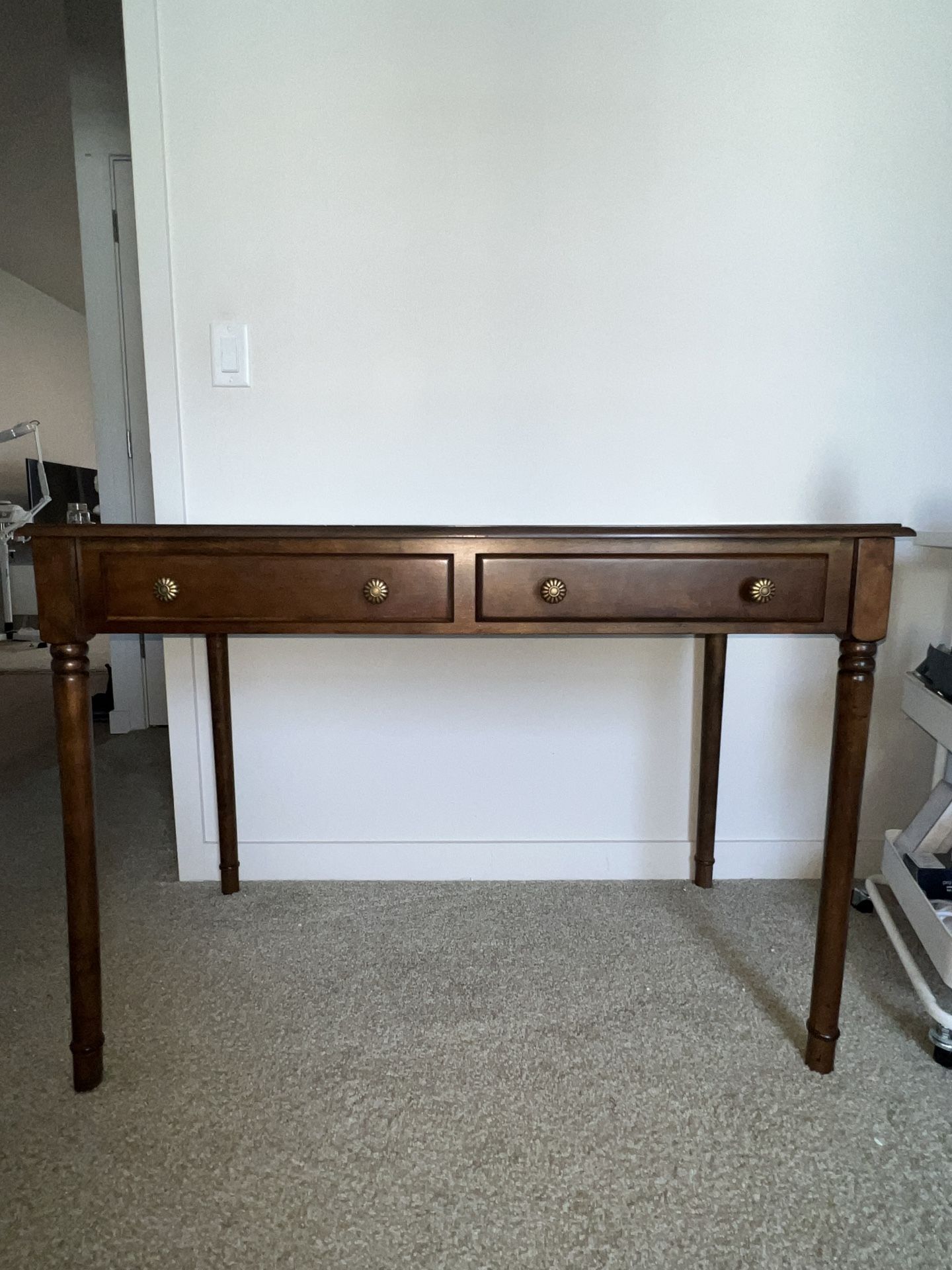 Vintage Style Desk With Drawers