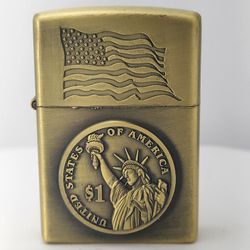 3D Carved Vintage United States Of America Statue Of Liberty Lighter, Windproof