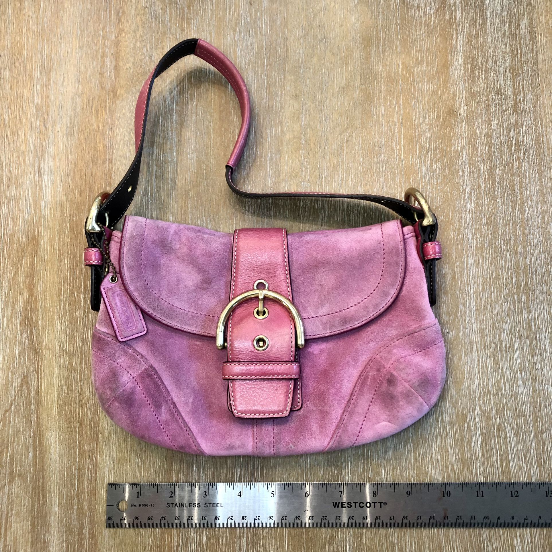 Coach Soho Hobo 5675 pink suede 