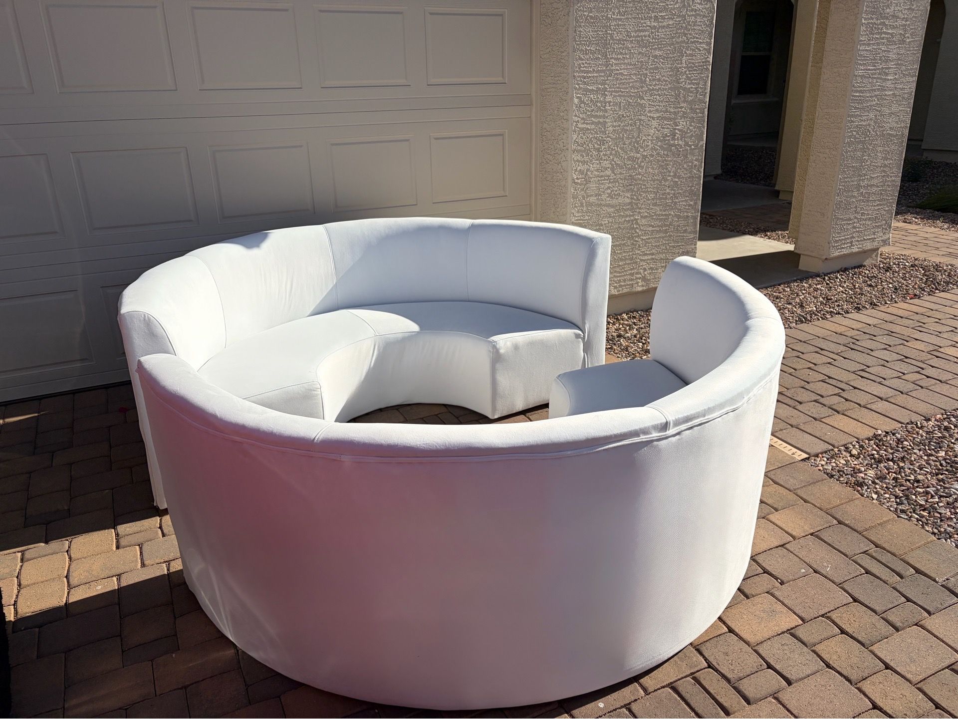 Modern Curved Lounge velvet sofa / Conversation Seating Set