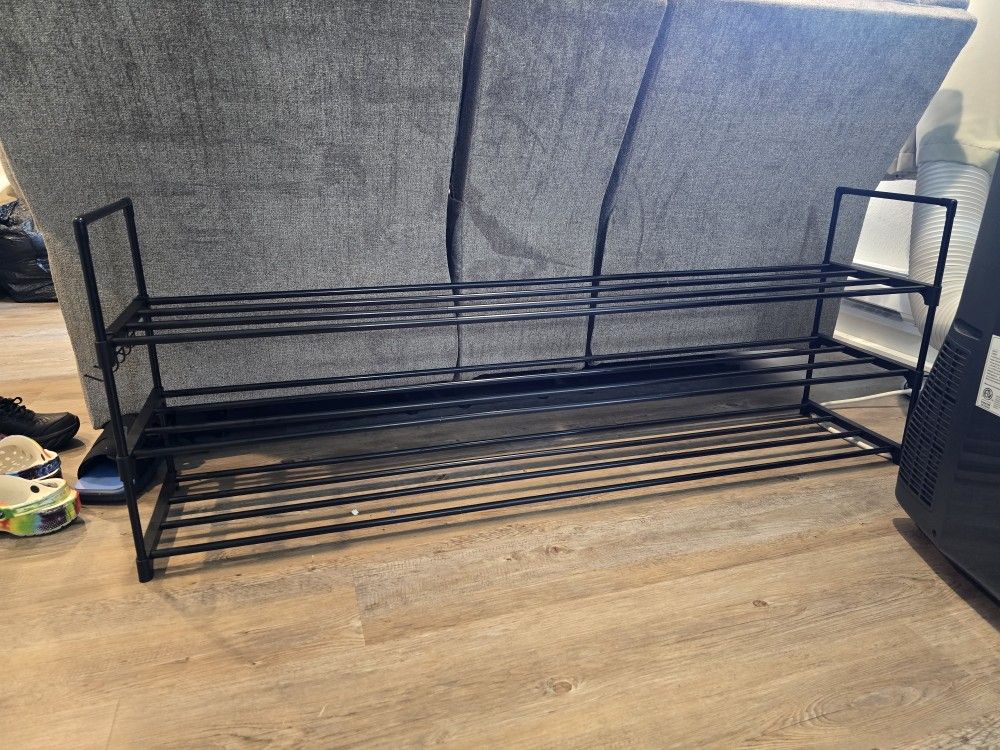 New Metal Shoe Rack 56" 3 Tiers