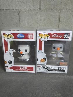 Funko Pop Disney Zero #71 and Zero with Bone #336