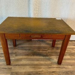 Antique Oak Library Table 