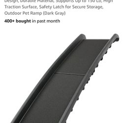 New! PetSafe-Foldable Pet Ramp, Lightweight Design, Durable Material, Supports Up to 150lbs