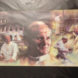 Pope John Paul II Matted Picture Haiyan 2005 15.75 x 8.25