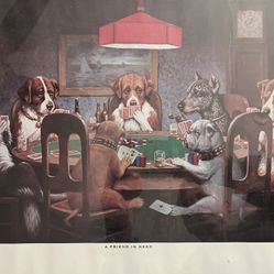 Dogs Playing Poker  Set Of Five 