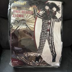 Two-headed Clown Kids  Costume
