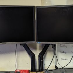 2 Samsung 28" Computer Monitors With Arms