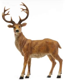 NEW 19.68" Resin Standing Deer Statue Sculpture Decor Figurine New, Open Box