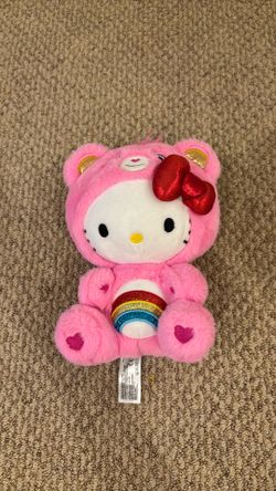 Hello kitty and carebear collab stuffed animal