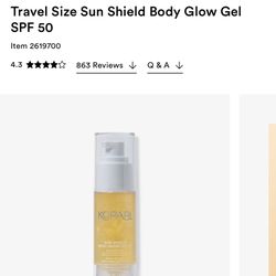 50% OFF!  SUN SHIELD BODY GLOW GEL SPF 50 by KOPARI 